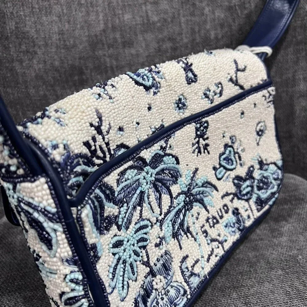 Staud Tommy Beaded Bag Toile de Pup - Picture 12 of 16